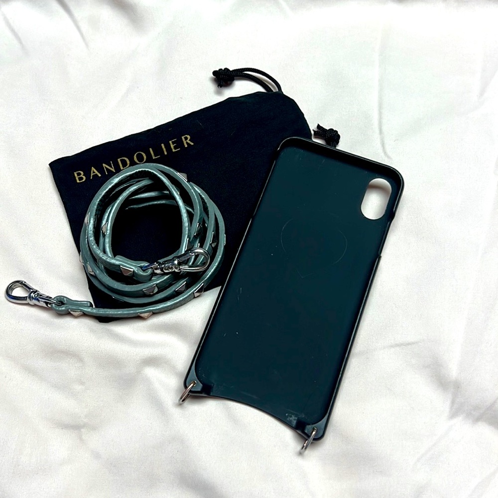 Bandolier crossbody iPhone 12 XS Max, slate blue